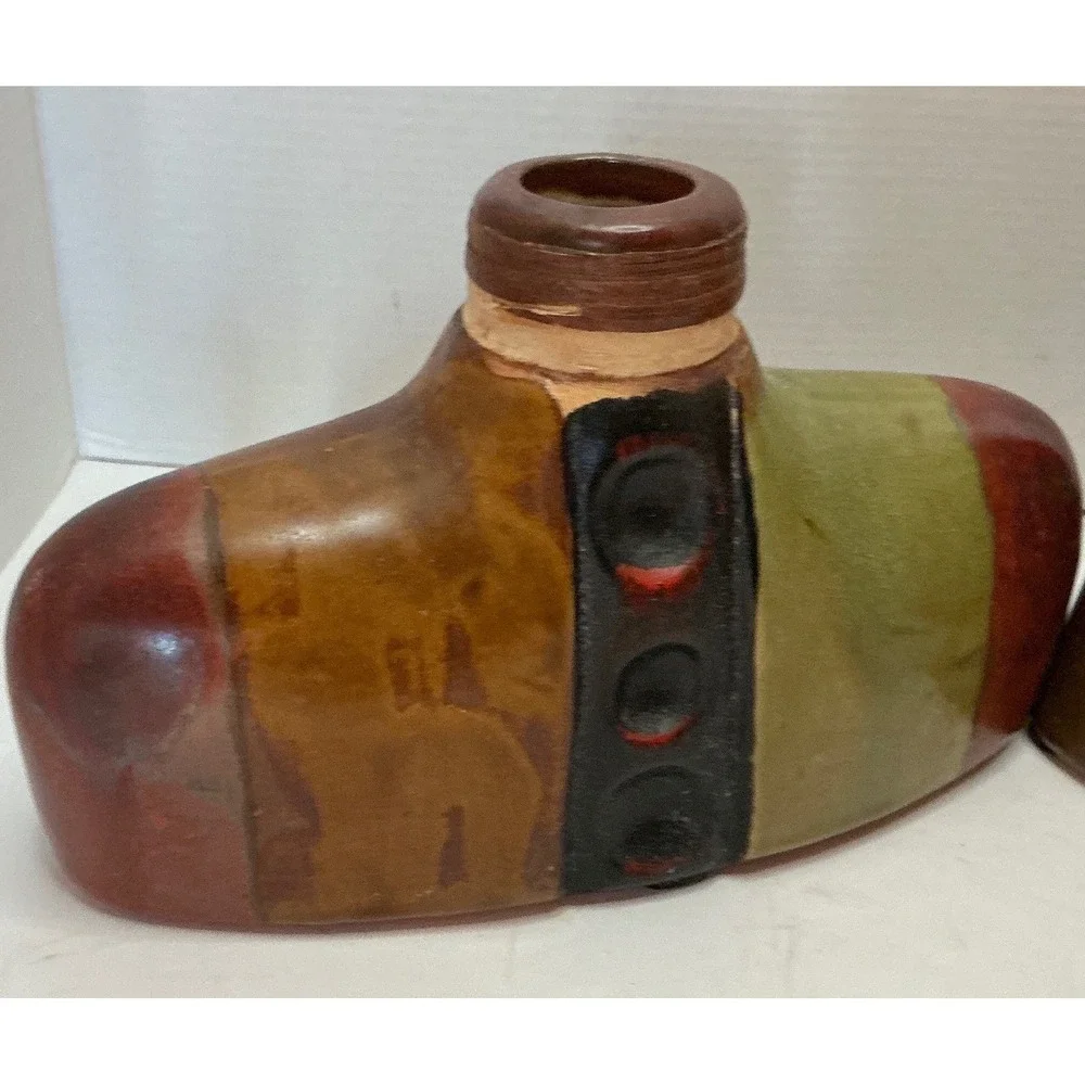 Vintage Ceramic Vase Set Brutalist Earth Tone Pottery Decor OS
